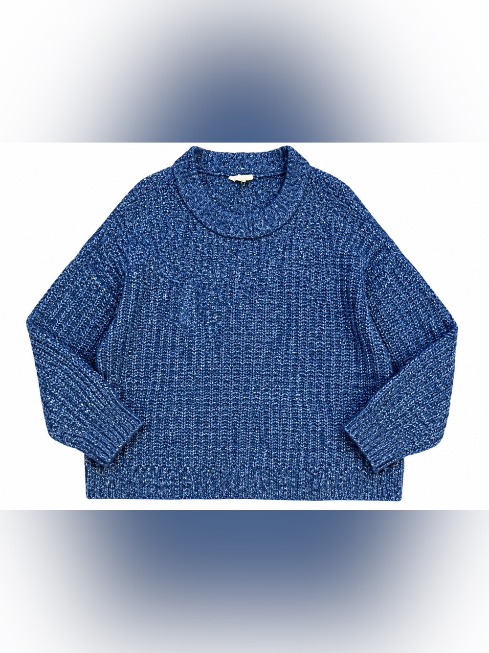 a.n.a Blue Marled Turtleneck Sweater